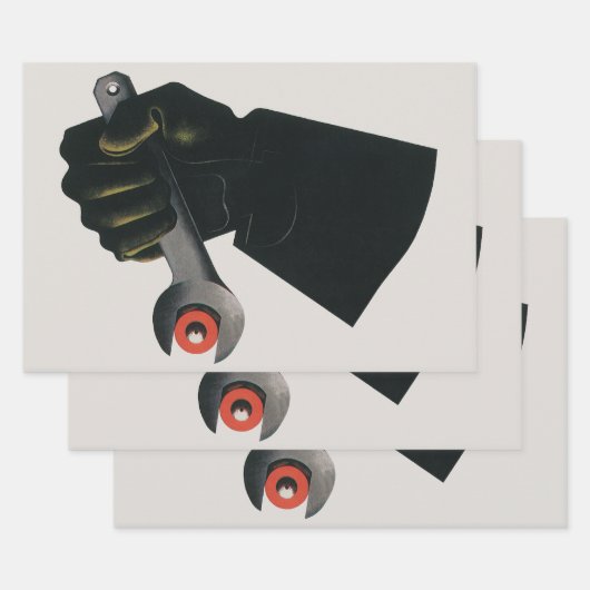 ヴィンテージ ビジネス, 製造工場の機械工 ラッピングペーパーシート (セット)