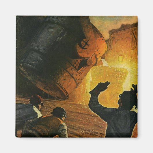 ヴィンテージ ビジネス、鉄鋼製造業 マグネット (正面)