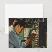 ヴィンテージ ビジネス 電気技師 回路ブレーカー パネル (正面/裏面)