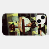 ヴィンテージ ビジネス、電話組立ライン労働者 Case-Mate iPhoneケース (裏面 (横))