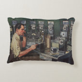 ヴィンテージ ビジネス、電話 修理人 アクセントクッション (裏面)