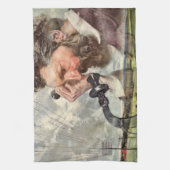 ヴィンテージ・ビジネス、Alexander Graham Bell Telephone キッチンタオル (縦)