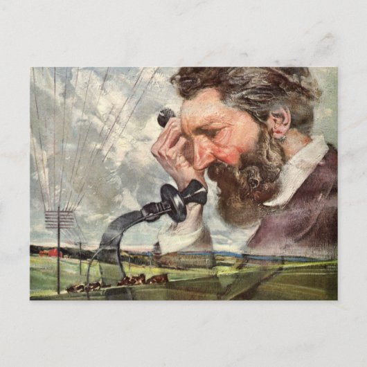 ヴィンテージ・ビジネス、Alexander Graham Bell Telephone ポストカード (正面)