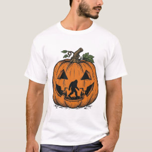 ヴィンテージ ビッグフット パンプキン ハロウィン ベクター デザイン 1 Tシャツ