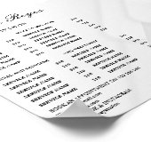 ヴィンテージ ビューティー サロン 料金表 ポスター (角)