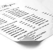 ヴィンテージ ビューティー サロン 料金表 ポスター (角)