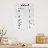 ヴィンテージ ビューティー サロン 料金表 ポスター (キッチン)