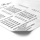 ヴィンテージ ビューティー サロン 料金表 ポスター (角)