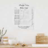 ヴィンテージ ビューティー サロン 料金表 ポスター (キッチン)