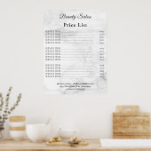 ヴィンテージ ビューティー サロン 料金表 ポスター (キッチン)