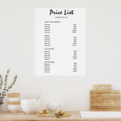 ヴィンテージ ビューティー サロン 料金表 ポスター (キッチン)