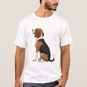ヴィンテージ ビーグル犬 後ろ姿 イラスト ペットラブ Tシャツ