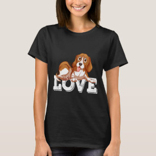 ヴィンテージ ビーグル かわいい 犬 お母さん お父さん Tシャツ