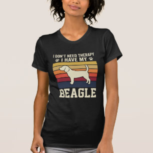 ヴィンテージ ビーグル 犬 セラピー レトロ Tシャツ