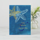 ヴィンテージ ビーチ ウェディング 招待状 (スタンド正面)