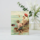 ヴィンテージ-ビーチ ポストカード (スタンド正面)