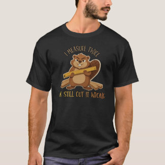 ヴィンテージ ビーバー大工 – 2度測ってなお Tシャツ