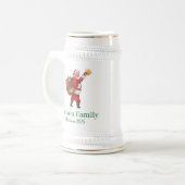 ヴィンテージ ビール好き サンタクロース  ビールジョッキ (正面左)