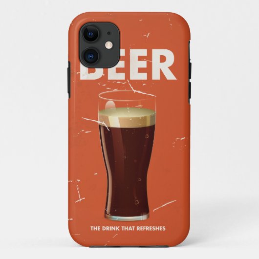 ヴィンテージ ビール コマーシャル ポスター Case-Mate iPhoneケース (裏面)