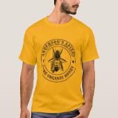 ヴィンテージ ビー養蜂場 ハニーラベル テンプレート Tシャツ (正面)