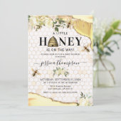 ヴィンテージ ビー ベイビー シャワー 招待状 (スタンド正面)