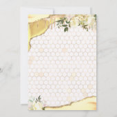 ヴィンテージ ビー ベイビー シャワー 招待状 (裏面)