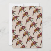 ヴィンテージ ビー 向日葵の花束 ベイビー シャワー 招待状 (裏面)