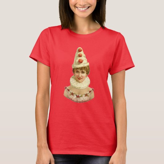 ヴィンテージ ピエロの女性 Tシャツ (正面)