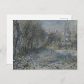 ヴィンテージ ピエール オーギュスト ルノワール 雪の降る風景 ポストカード (正面/裏面)