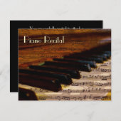 ヴィンテージ·ピユニセックスアノ·リサイタル招待状 招待状 (正面/裏面)