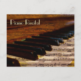ヴィンテージ·ピユニセックスアノ·リサイタル招待状 招待状