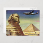ヴィンテージ・ピラミッ素晴らしド，エジプトギザのスフィンクス ポストカード (正面/裏面)