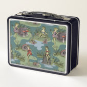 ヴィンテージ・ピンアップ・ガール・カエル メタルランチボックス (裏面)