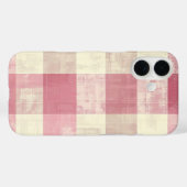 ヴィンテージ ピンクとクリームの市松模様 Case-Mate iPhoneケース (裏面 (横))