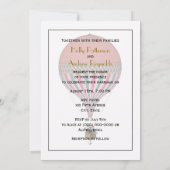 ヴィンテージ ピンクとライトブルーの熱気球 結婚式 ウェディング 招待状 (裏面)