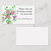 ヴィンテージ ピンクのバラのウェディングカード エンクロージャーカード (正面/裏面)