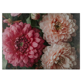 ヴィンテージ ピンクの花 カッティングボード