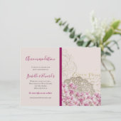 ヴィンテージ ピンクの花 パリ 春のブルゴーニュ エンクロージャーカード (スタンド正面)