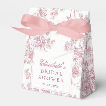 ヴィンテージ ピンクの蝶結び フラワーブライダルシャワー