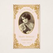 ヴィンテージ ピンクゴールド 追悼 記念 祈念カード (正面)