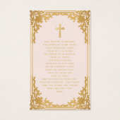 ヴィンテージ ピンクゴールド 追悼 記念 祈念カード (裏面)