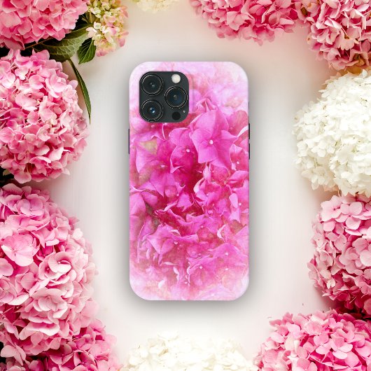 ヴィンテージ ピンク アジサイ の花 Case-Mate iPhoneケース