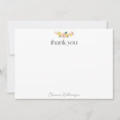 ヴィンテージ ピンク イエロー フローラル オーダーメイド ブライダルシャワー サンキューカード (正面)