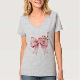 ヴィンテージ ピンク エステティック 水彩画 Tシャツ