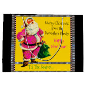 ヴィンテージ·ピンク·サンエレガントタ·クリスマス ラージペーパーバッグ (裏面)