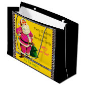 ヴィンテージ·ピンク·サンエレガントタ·クリスマス ラージペーパーバッグ (正面アングル)