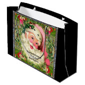 ヴィンテージ·ピンク·サンタがクリスマスに ラージペーパーバッグ (裏面アングル)