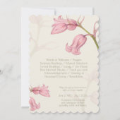 ヴィンテージ ピンク フラワー フォト 葬儀 プログラム (裏面)