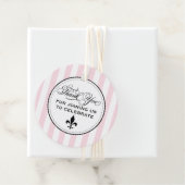 ヴィンテージ ピンク フルール ド リス フレンチ ブライダル シャワー フェイバータグ (インサイチュ)