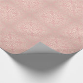 ヴィンテージ，ピンク，フローラ,ビクトリアン金ゴールド,エレガント，パターン ラッピングペーパー (角)